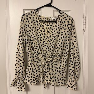 Black and white blouse